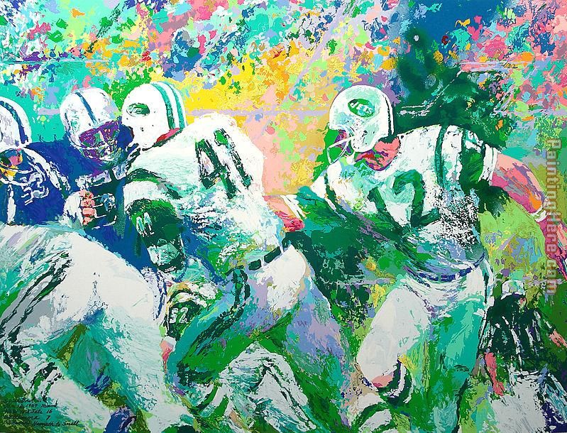 Hand Off Superbowl III painting - Leroy Neiman Hand Off Superbowl III art painting